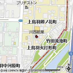 川西紙業上鳥羽工場周辺の地図