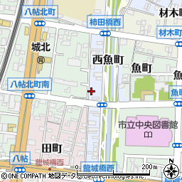 愛知県岡崎市西魚町45周辺の地図