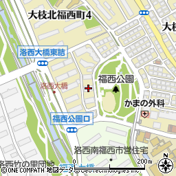 洛西福西公園団地８号棟周辺の地図