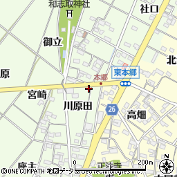 愛知県岡崎市西本郷町川原田19周辺の地図