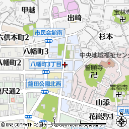 愛知県岡崎市亀井町周辺の地図