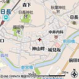 愛知県知多市日長神山畔52周辺の地図