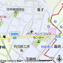 愛知県安城市別郷町屋敷周辺の地図
