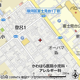 静岡登呂東社宅周辺の地図