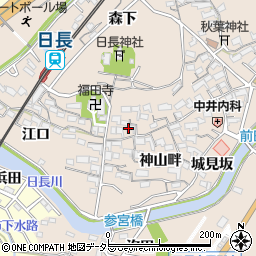 愛知県知多市日長神山畔10周辺の地図