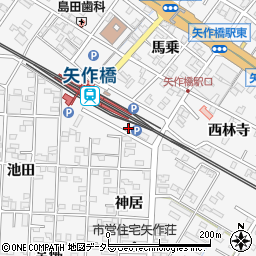 愛知県岡崎市矢作町馬乗10周辺の地図