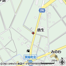 小垣江安城線周辺の地図