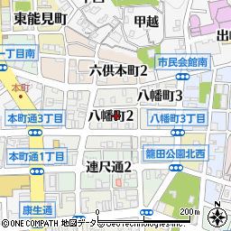 愛知県岡崎市八幡町周辺の地図