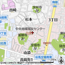 愛知県岡崎市梅園町寺裏周辺の地図