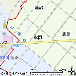 愛知県岡崎市西本郷町水門周辺の地図