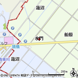 愛知県岡崎市西本郷町（水門）周辺の地図