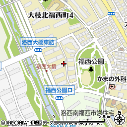 西京区・カギの緊急隊３６５日２４時間　洛西ラクセーヌ前センター周辺の地図