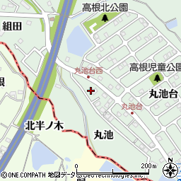 愛知県知多郡東浦町緒川丸池山周辺の地図