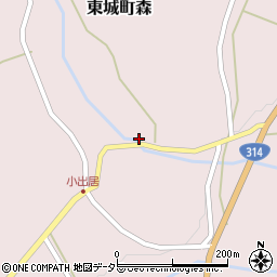 広島県庄原市東城町森2666周辺の地図