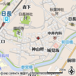 愛知県知多市日長神山畔21周辺の地図