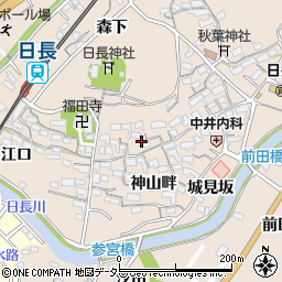 愛知県知多市日長神山畔16周辺の地図