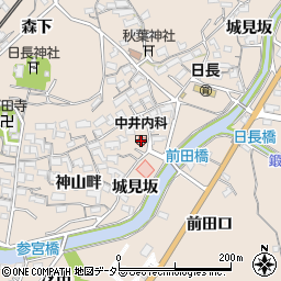 中井内科クリニック周辺の地図