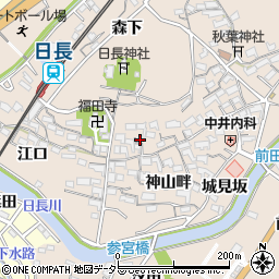 愛知県知多市日長神山畔12周辺の地図