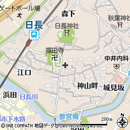 愛知県知多市日長神山畔7周辺の地図