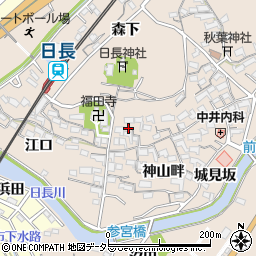 愛知県知多市日長神山畔3周辺の地図