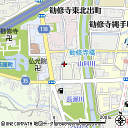 京都府京都市山科区勧修寺風呂尻町周辺の地図