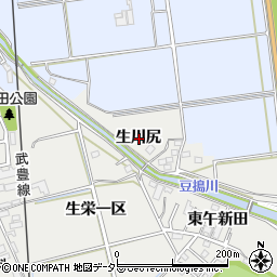 愛知県知多郡東浦町生路生川尻周辺の地図