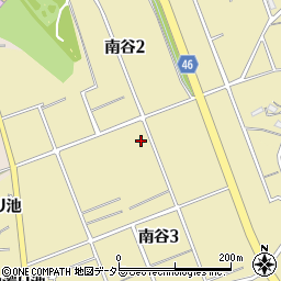 愛知県知多市南谷周辺の地図