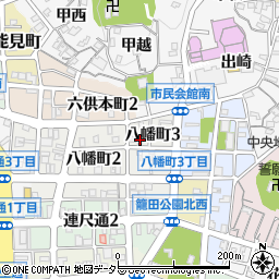 愛知県岡崎市八幡町3丁目39周辺の地図