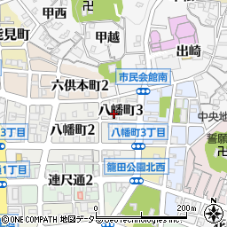 愛知県岡崎市八幡町3丁目40周辺の地図