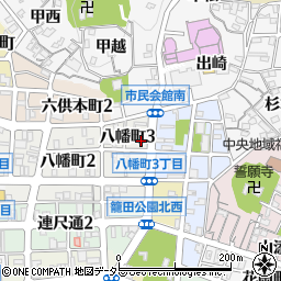 愛知県岡崎市八幡町3丁目45周辺の地図