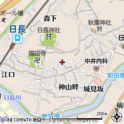 愛知県知多市日長神山畔18周辺の地図