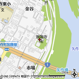 愛知県岡崎市矢作町（宝珠庵）周辺の地図