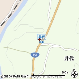 愛知県新城市井代（ハマイバ）周辺の地図