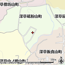 京都府京都市伏見区深草砥粉山町周辺の地図