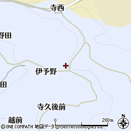 愛知県岡崎市才栗町伊予野周辺の地図