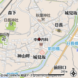 愛知県知多市日長神山畔127周辺の地図