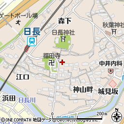 愛知県知多市日長神山畔1周辺の地図