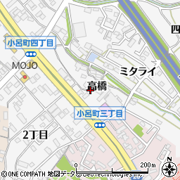 愛知県岡崎市小呂町高橋22-2周辺の地図