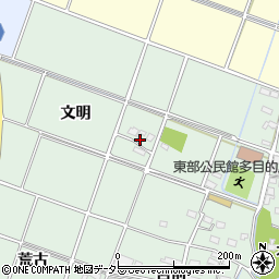 愛知県安城市大岡町文明周辺の地図