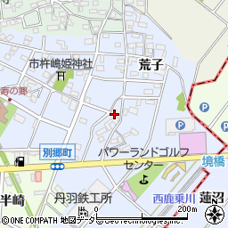 愛知県安城市別郷町周辺の地図