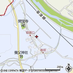 滋賀県甲賀市水口町岩坂周辺の地図