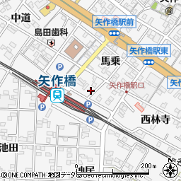 愛知県岡崎市矢作町馬乗39周辺の地図