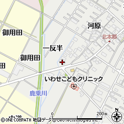 愛知県岡崎市北本郷町河原33周辺の地図