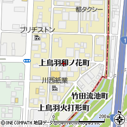 京都府京都市南区上鳥羽卯ノ花町周辺の地図