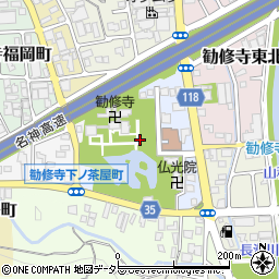 京都府京都市山科区勧修寺仁王堂町周辺の地図