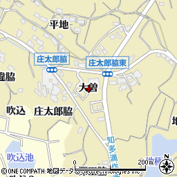 愛知県知多市岡田大曽周辺の地図