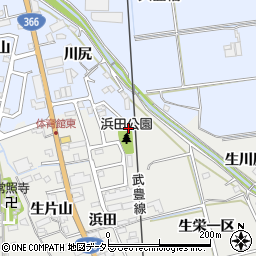愛知県知多郡東浦町石浜川尻29周辺の地図