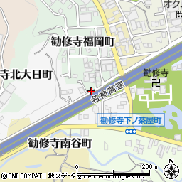 京都府京都市山科区勧修寺福岡町周辺の地図