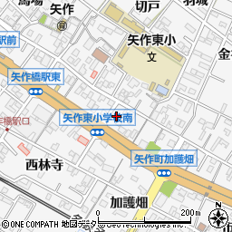 愛知県岡崎市矢作町西林寺15周辺の地図