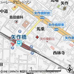 愛知県岡崎市矢作町馬乗59周辺の地図